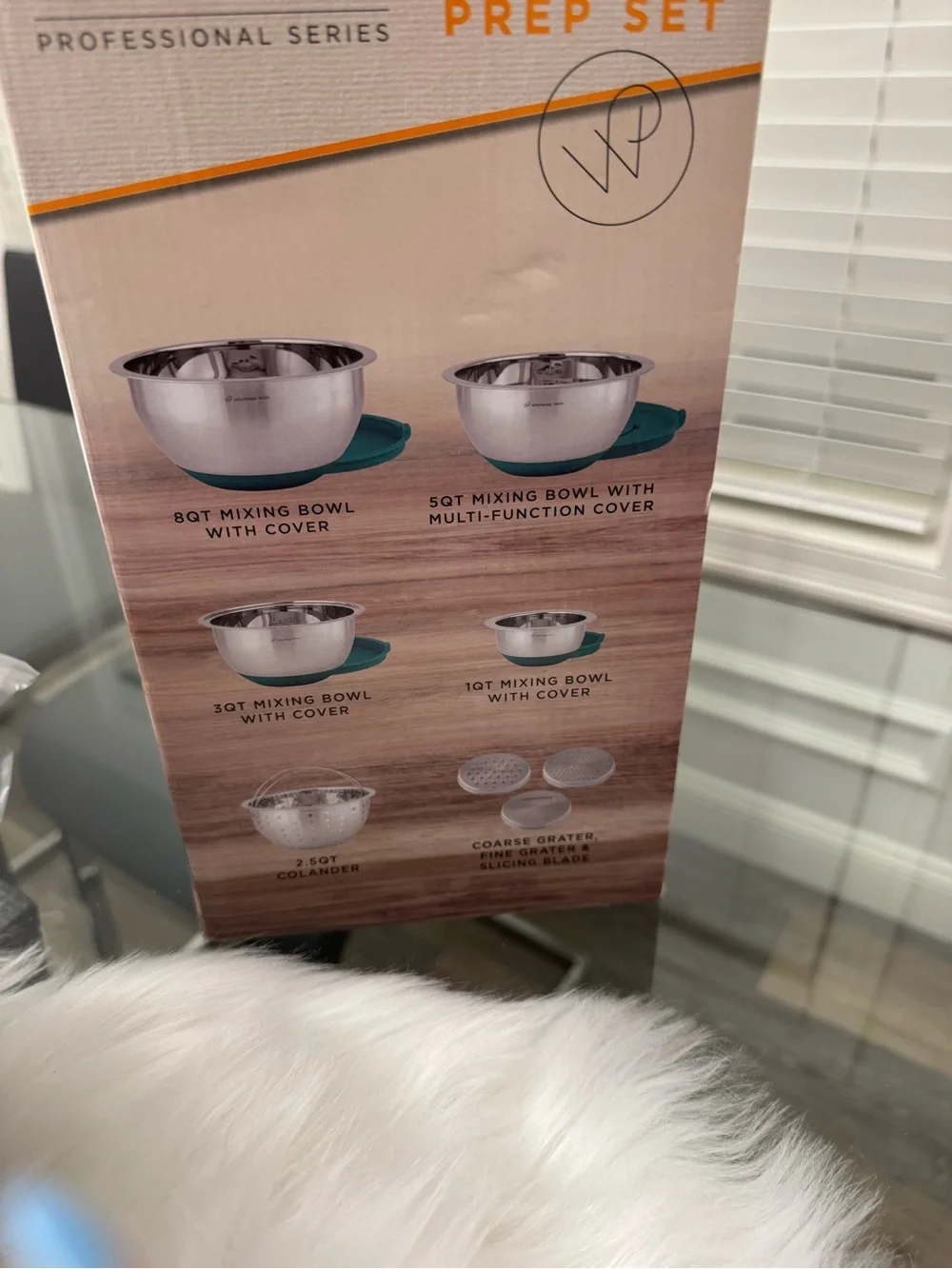 PUCK 12-Piece Mixing Bowl & Prep Set with Teal Lids